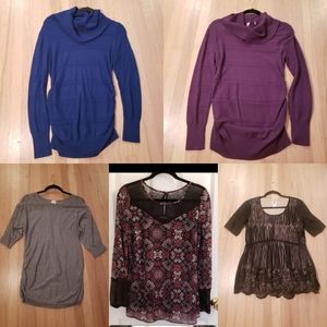5 Item Maternity Sweater & Blouse Bundle